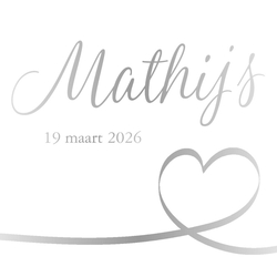 Poster 3 jongen glimmend zilver
