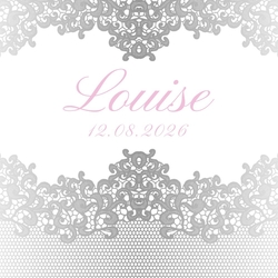 Poster 3 chique zilver kant