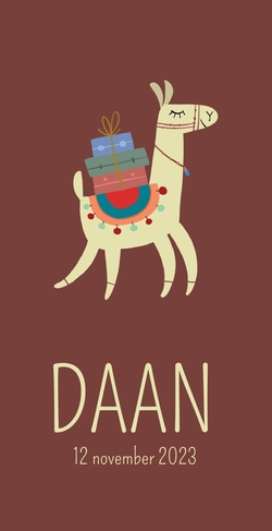 Schattige alpaca met koffers
