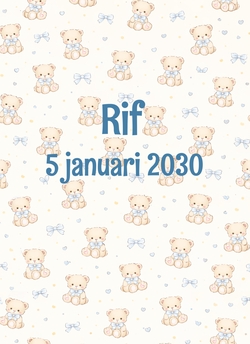 Welkom lief wondertje beertje blauw strik