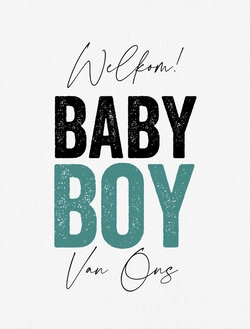 Welkom! Baby Boy van ons - Wijnetiket